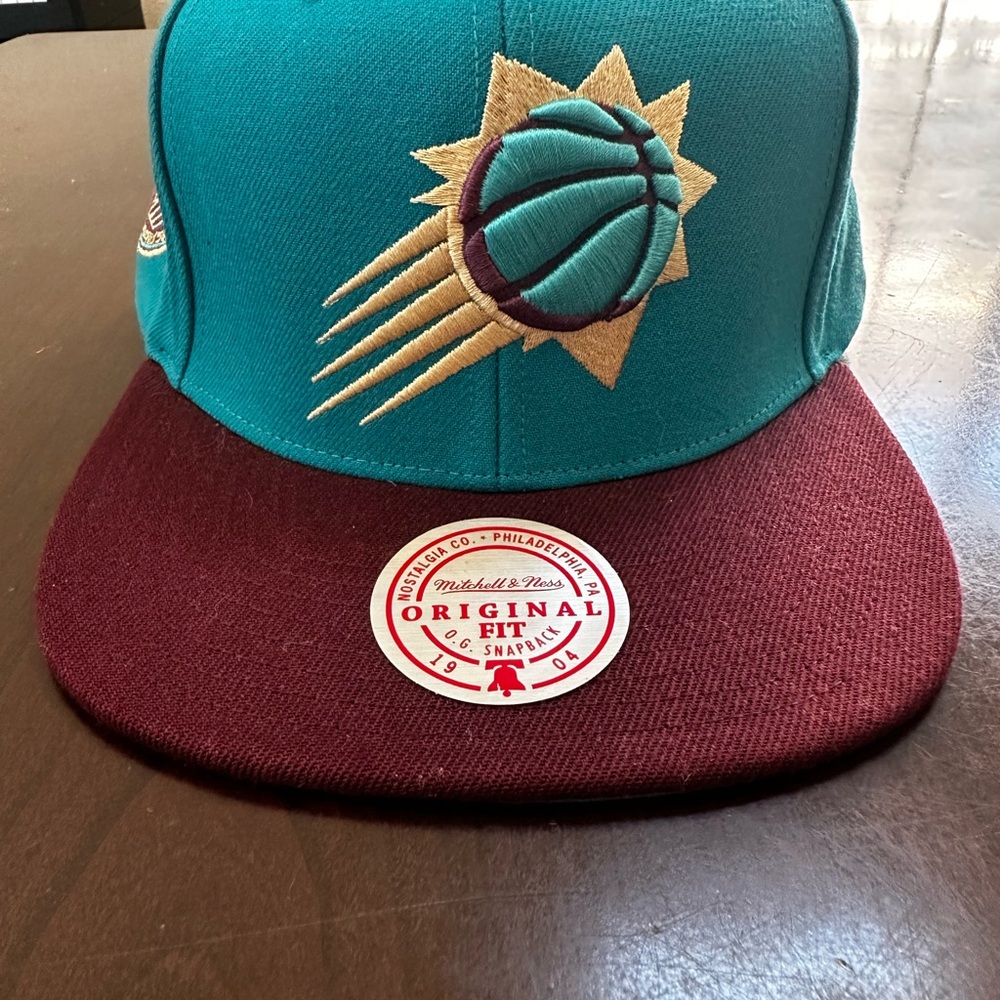 Mitchell & Ness Teal and Maroon Phoenix Suns Snapback